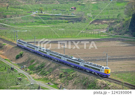 奥羽本線 大鰐-石川 JR東日本 485系(青森) つがる 奥羽本線 大鰐-石川 JR東日本 485系(青森) つがる 124193004