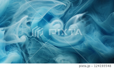 Smoke vortex. Ink spill. Blue spiral swirl storm flow art color fluid. Blend vapor stream abstract texture bright defocused background. Smoke vortex. Ink spill. Blue spiral swirl storm flow art color fluid. Blend vapor stream abstract texture bright defocused background. 124193548