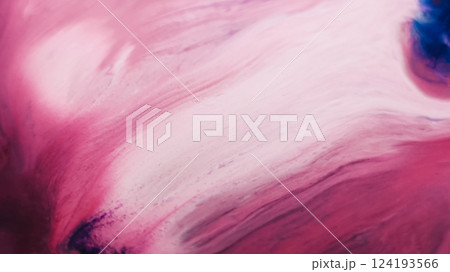 Ink art. Mix fluid. Defocused purple crimson blue colorful marble water ripple essence dot blob liquid moving on abstract background. 124193566