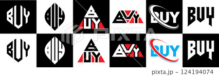BUY letter logo design in six style. BUY polygon, circle, triangle, hexagon, flat and simple style with black and white color variation letter logo set in one artboard. BUY minimalist and classic logo BUY letter logo design in six style. BUY polygon, circle, triangle, hexagon, flat and simple style with black and white color variation letter logo set in one artboard. BUY minimalist and classic logo 124194074
