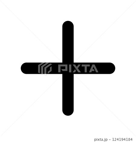 プラスマークのアイコンイラスト 124194184