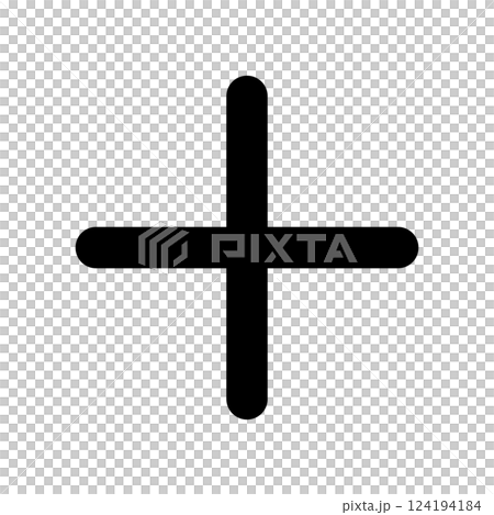 プラスマークのアイコンイラスト 124194184
