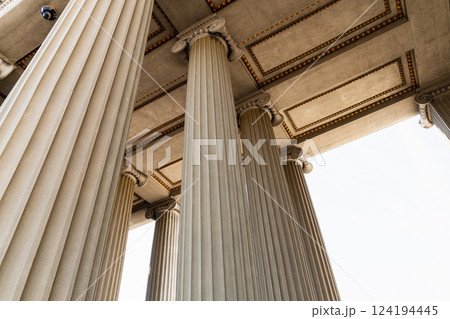 Honor of the architectural composition tall antique columns 124194445