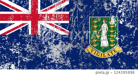 British Virgin Islands flag with grunge effect. 124195898
