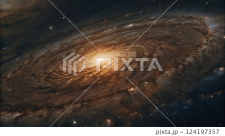 Majestic View of a Swirling Galactic Core Majestic View of a Swirling Galactic Core 124197357