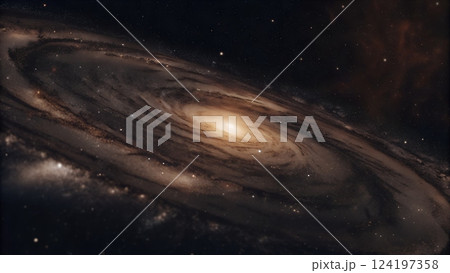 Majestic View of a Swirling Galactic Core Majestic View of a Swirling Galactic Core 124197358