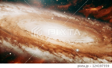 Majestic View of a Swirling Galactic Core 124197359