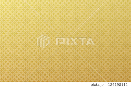 シームレスな和柄和紙に金箔のパターン。金色、七宝模様。 シームレスな和柄和紙に金箔のパターン。金色、七宝模様。 124198112