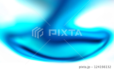 白背景に比重の違いでトロリと沈下する青い液体イメージテクスチャー 124198132