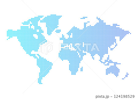 World map. Global network, pixel texture, earth background, abstract pattern World map. Global network, pixel texture, earth background, abstract pattern 124198529