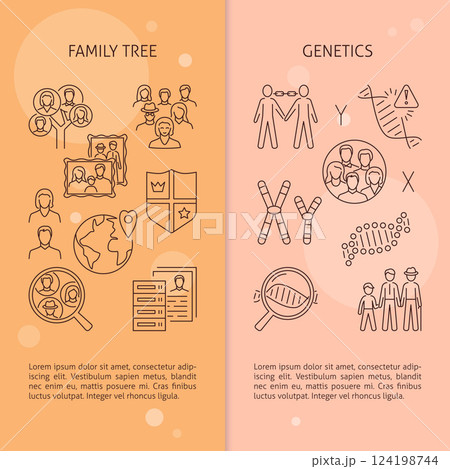 Family tree and genetics banner template 124198744