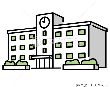 シンプルな学校のアイコン 124198757