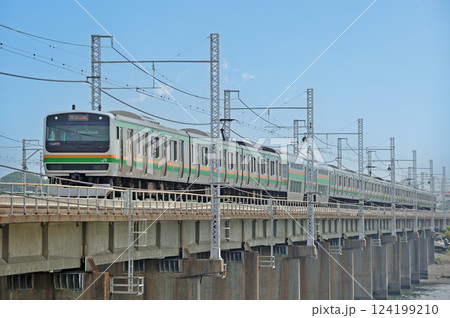 東海道本線 茅ヶ崎-平塚 JR東日本 E231系1000番台 K-34編成(国府津) 東海道本線 茅ヶ崎-平塚 JR東日本 E231系1000番台 K-34編成(国府津) 124199210