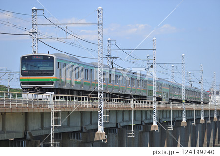 東海道本線 茅ヶ崎-平塚 JR東日本 E231系1000番台 K-03編成(国府津) 東海道本線 茅ヶ崎-平塚 JR東日本 E231系1000番台 K-03編成(国府津) 124199240