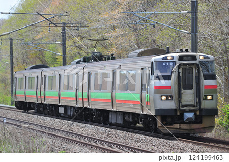 千歳線　植苗－美々　JR北海道　731系　G-110編成（札幌） 124199463