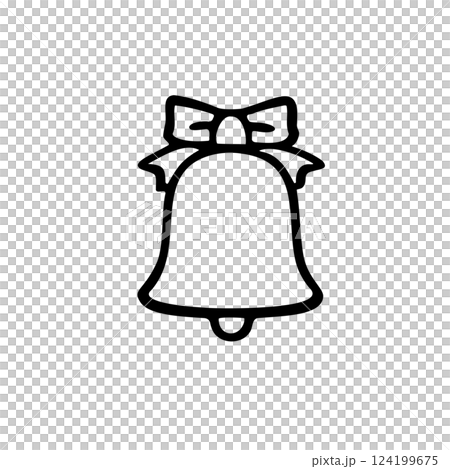 Simple bell illustration material 124199675