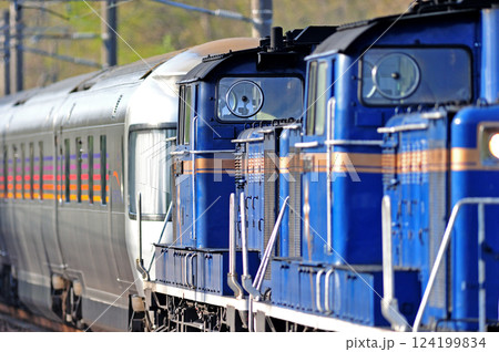 千歳線　植苗　JR北海道　DD51-1138（函館）＋JR東日本　E26系（尾久）　カシオペア 124199834