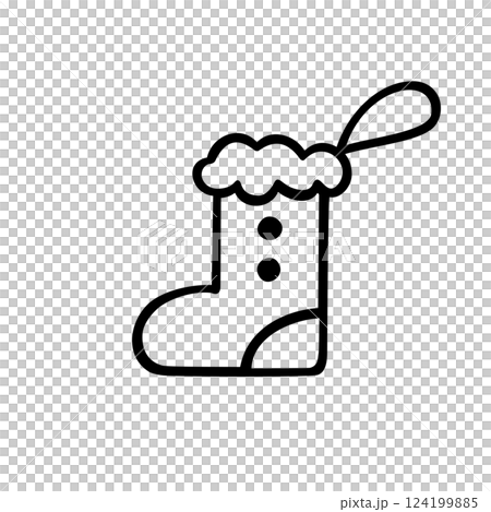 Simple illustration material of boots Simple illustration material of boots 124199885