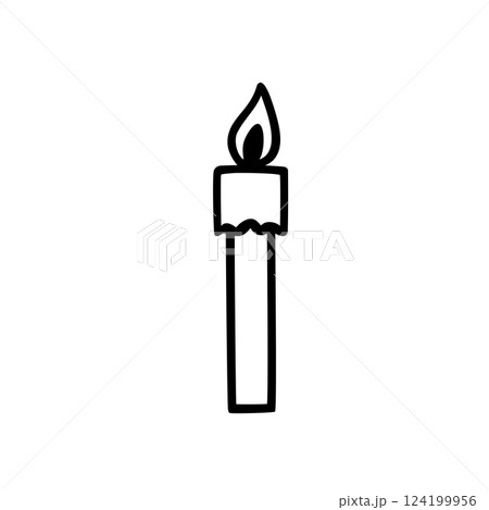 シンプルなろうそくのイラスト素材 シンプルなろうそくのイラスト素材 124199956