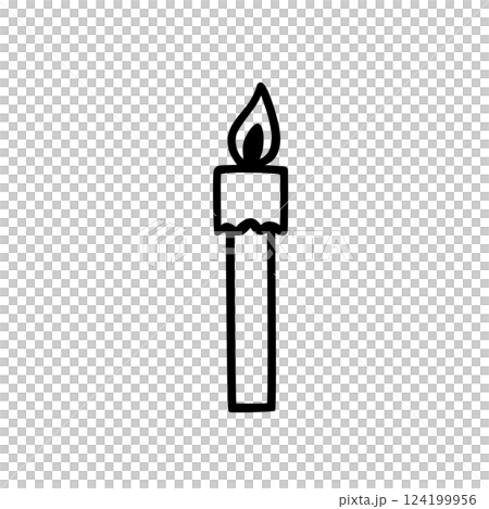 シンプルなろうそくのイラスト素材 シンプルなろうそくのイラスト素材 124199956