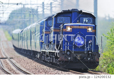 千歳線　島松－北広島　JR北海道　DD51-1093＋DD51-1083＋JR東日本　24　北斗星 124200132