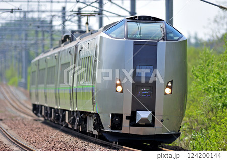 千歳線　島松－北広島　JR北海道　789系1000番台　HL-1007編成（札幌）　スーパーカムイ 124200144