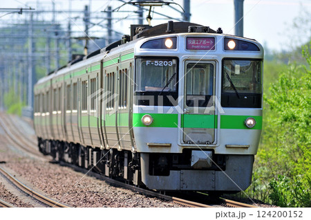 千歳線 島松-北広島 JR北海道 721系 F-5203編成(札幌) エアポート 千歳線 島松-北広島 JR北海道 721系 F-5203編成(札幌) エアポート 124200152