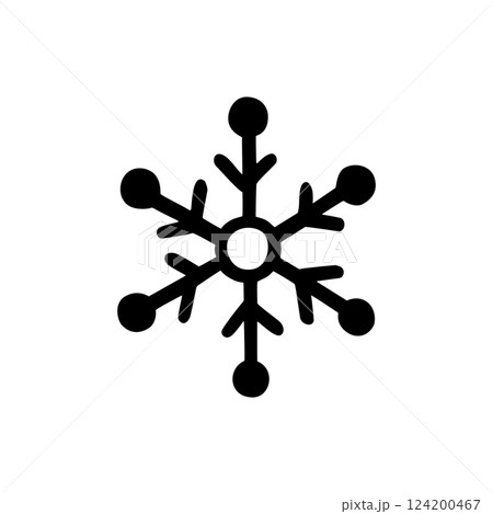 シンプルな雪の結晶のイラスト素材 124200467