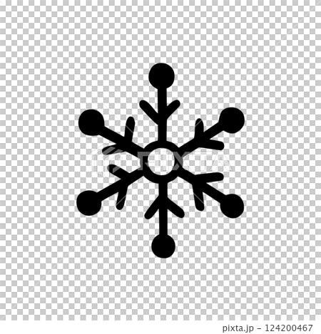 Simple snowflake illustration material 124200467