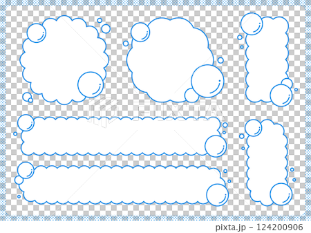 簡單的氣泡框套裝 124200906