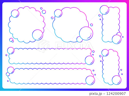 シンプルな泡のフレームセット 124200907