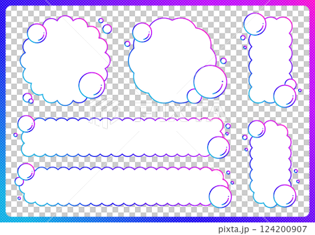 シンプルな泡のフレームセット 124200907