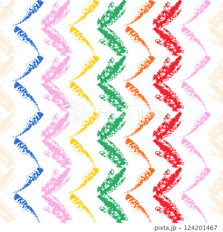 Tribal ethnical geometrical seamless pattern with colorful triangles 124201467
