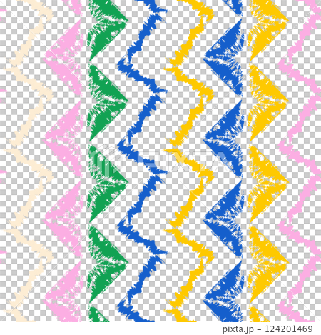 Tribal ethnical geometrical seamless pattern with colorful triangles 124201469