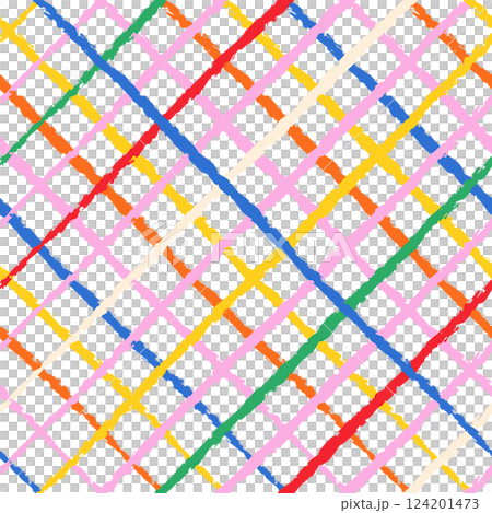tribal geometrical seamless pattern with colorful squares 124201473