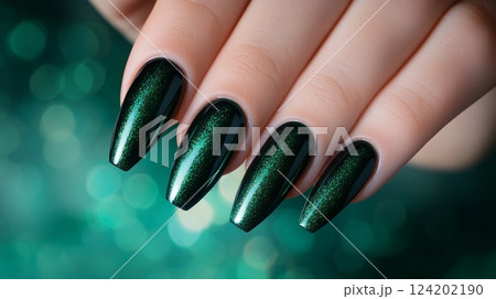 Beautiful emerald-colored backgrounds specifically designed for nail art 124202190