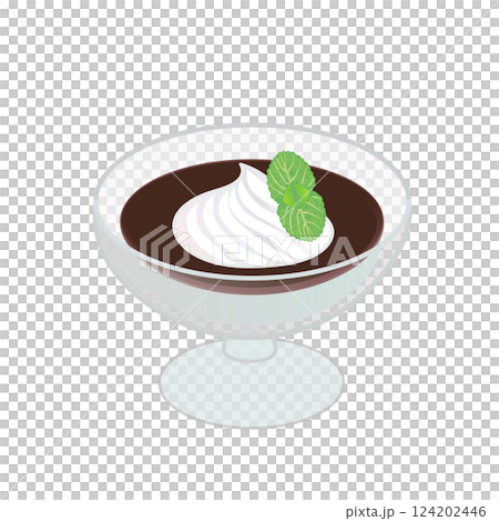 薄荷奶油慕斯插圖 124202446