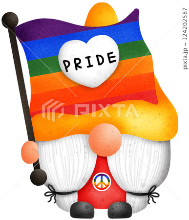 Pride Month Rainbow Gnome Clipart LGBTQ Celebration Digital Illustration Pride Month Rainbow Gnome Clipart LGBTQ Celebration Digital Illustration 124202587