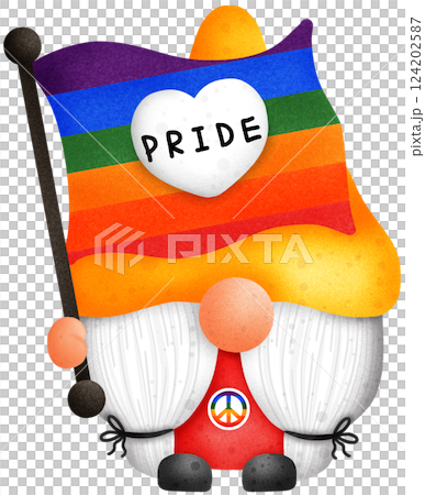 Pride Month Rainbow Gnome Clipart LGBTQ Celebration Digital Illustration Pride Month Rainbow Gnome Clipart LGBTQ Celebration Digital Illustration 124202587