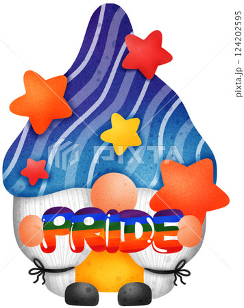 Pride Month Rainbow Gnome Clipart  LGBTQ Celebration Digital Illustration 124202595