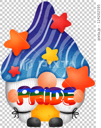 Pride Month Rainbow Gnome Clipart  LGBTQ Celebration Digital Illustration 124202595
