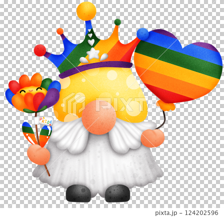 Pride Month Rainbow Gnome Clipart LGBTQ Celebration Digital Illustration Pride Month Rainbow Gnome Clipart LGBTQ Celebration Digital Illustration 124202596