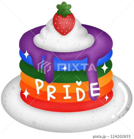 Pride Month Rainbow Food Clipart  Colorful LGBTQ Celebration Dessert Illustrations 124202655