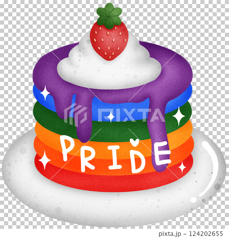 Pride Month Rainbow Food Clipart  Colorful LGBTQ Celebration Dessert Illustrations 124202655
