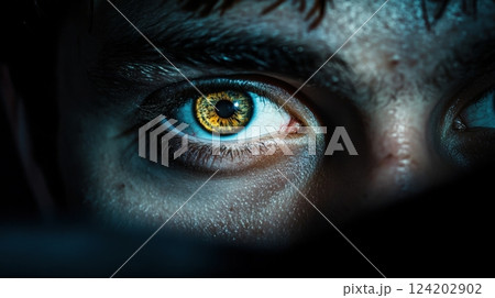 Man With A Haunting Presence In The Darkness 124202902