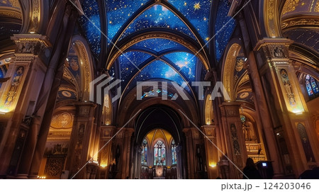 Experience the magical Cathedral with ethereal lighting and a breathtaking atmosphere 124203046