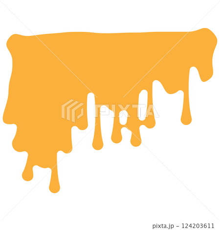 オレンジの液体が垂れている様子 124203611