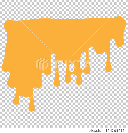 オレンジの液体が垂れている様子 124203611