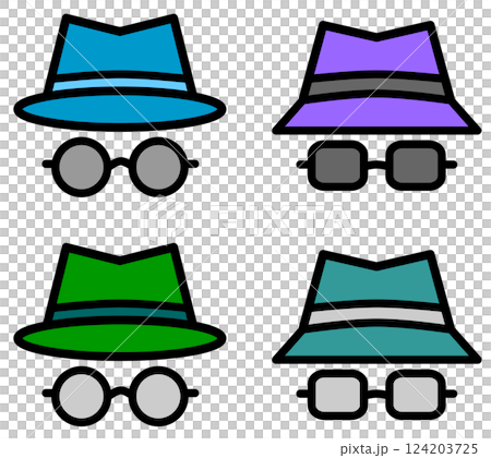 匿名和私人資訊保護秘密圖標 匿名和私人資訊保護秘密圖標 124203725