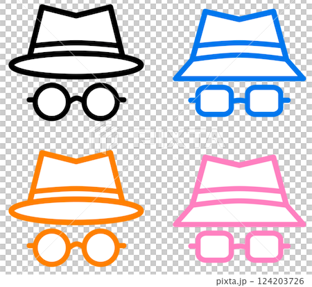 匿名和私人資訊保護秘密圖標 匿名和私人資訊保護秘密圖標 124203726